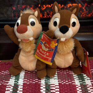 Vintage Fisher-Price Chip and Dale Disney Beanbag Plush